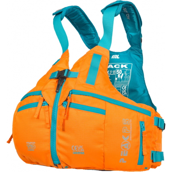 2026 Peak PS M&auml;nner Wraptor Reißverschluss PFD Auftriebshilfe 26WZ - Orange